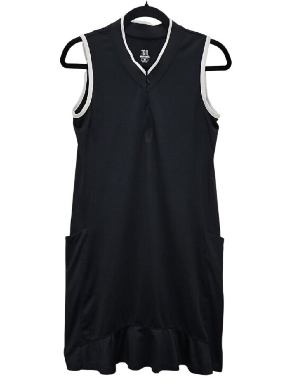 Tail White Label Onyx Black Dress Ribbed Medium Black Activewear Outdoor Tennis